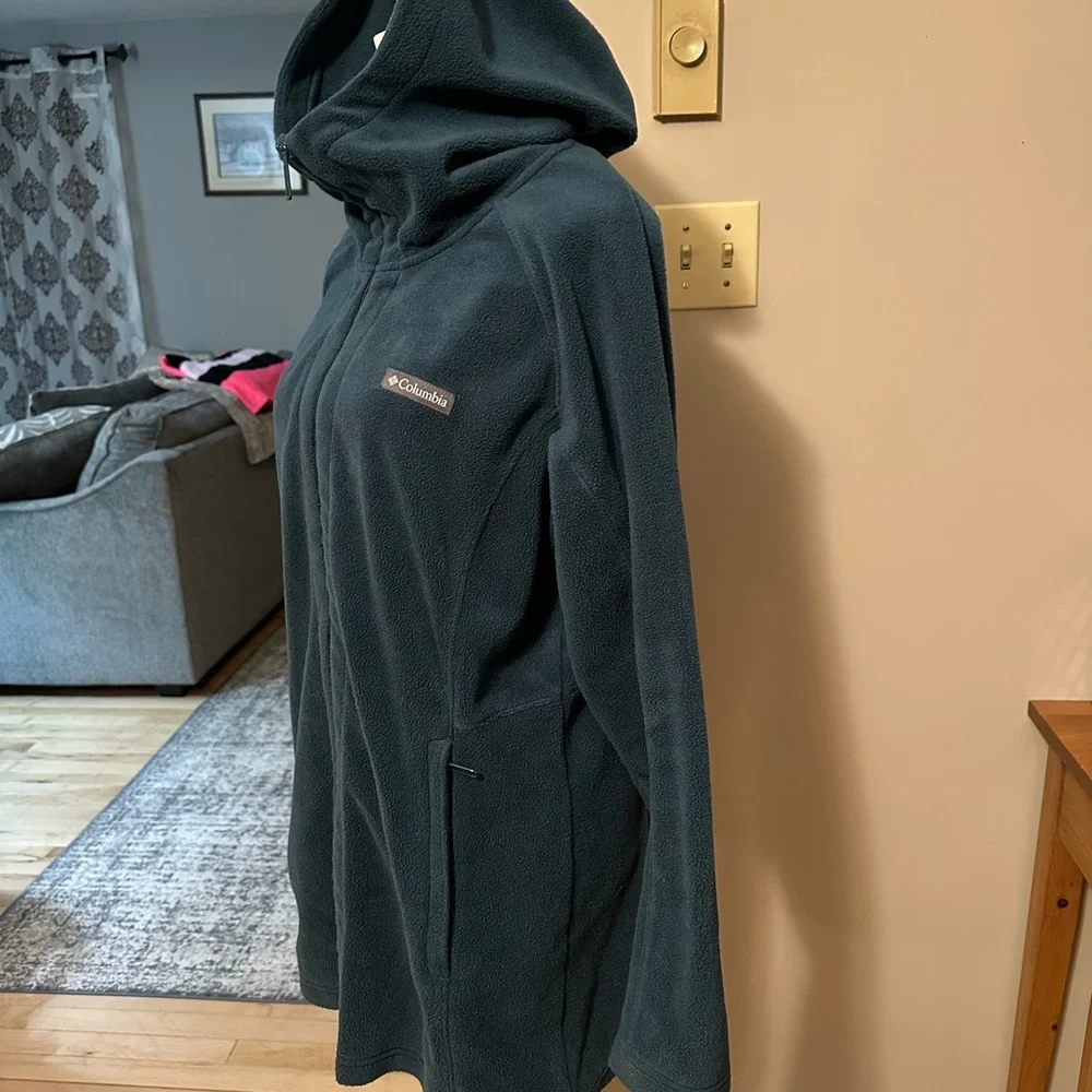 Columbia Blue Hooded Fleece Jacket - Picture 3 of 6